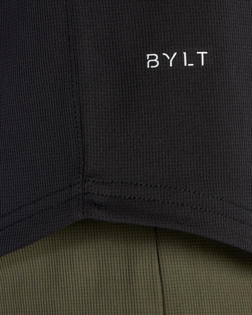 Adaptive Micro Waffle Short Sleeve Drop-Cut