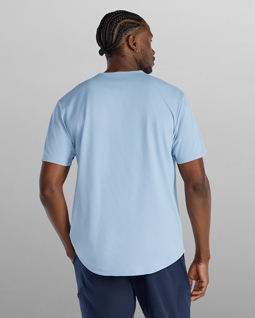 Adaptive Micro Waffle Short Sleeve Drop-Cut
