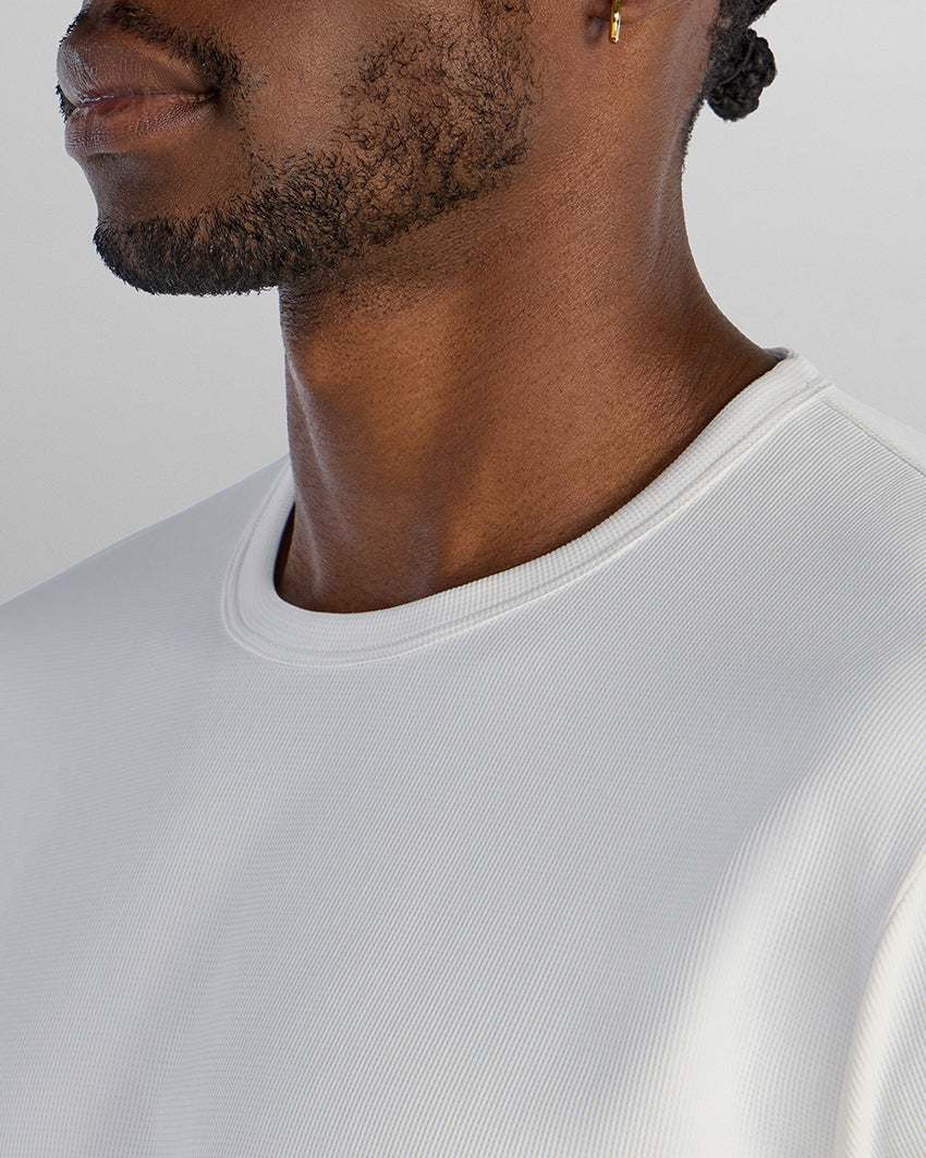 Adaptive Micro Waffle Short Sleeve Drop-Cut
